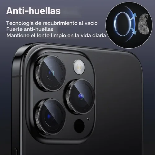 Vista 4 de WSKEN Protector de lente de cámara para iPhone 15 Pro/iPhone 15 Pro Max, [Mantén el disparo original] Protector de pantalla de cámara de vidrio