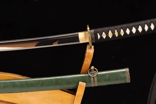Vista 7 de Espada Katana Guntō hecha a mano, espada samurái japonesa real (espada completa), catanas japonesas reales