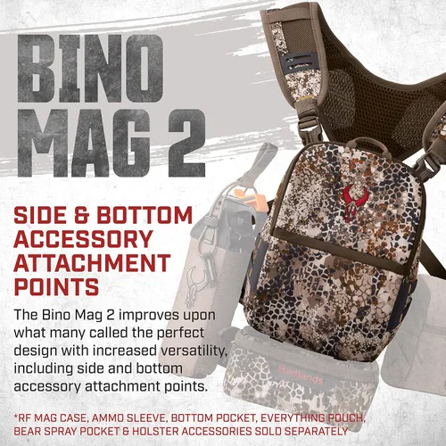 Vista 2 de Badlands Bino Mag 2 - Sistema modular de arnés binocular para un rendimiento y durabilidad óptimos, Approach FX, Mediano