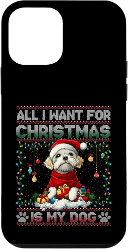 Vista 16 de Maltese Christmas Tree Lights Decorations Dog Lover Xmas Case for iPhone 16