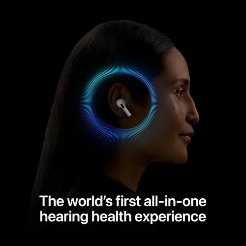 Vista 9 de Apple AirPods Pro 2 auriculares inalámbricos, cancelación activa de ruido, función de ayuda auditiva, auriculares Bluetooth, transparencia, audio