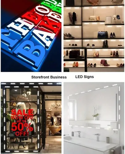 Vista 5 de Módulo LED, 20 piezas, 3 m (9.8 pies) 2835 SMD, 150 lúmenes por módulo LED, IP65, luz decorativa impermeable para inflables navideños, letras