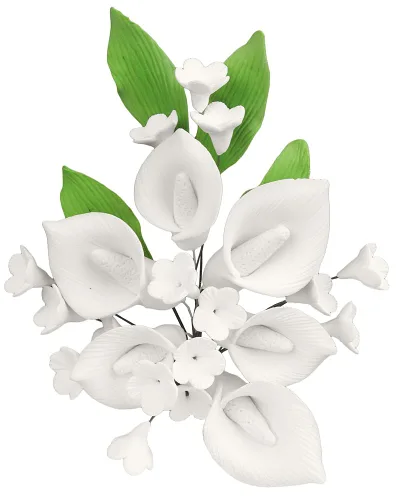 Vista 17 de O'Creme Aerosol de Flor de Masa de Goma, Rosa Blanca 6x8 - Flores Comestibles para Decorar Pasteles - Decoraciones de Flores para Tartas, Caramelos