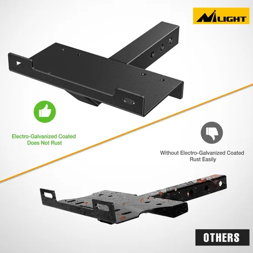 Vista 8 de Nilight Placa de Montaje Universal para Cabrestante de Enganche de Remolque 10 x 4 1/2 Soporte de Cabrestante Montaje de Cabrestante Receptor