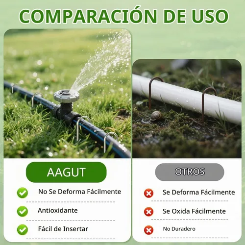 Vista 5 de AAGUT Estacas de jardín en forma de U de 4 pulgadas, grapas galvanizadas
