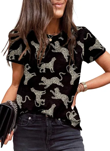 Vista 16 de EVALESS Camisetas casuales de manga corta para mujer 1a multicolor