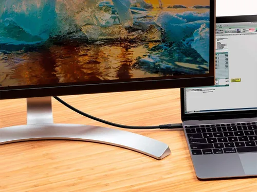 Vista 6 de Monoprice AtlasFlex Series USB 3.2 Gen 2 USB-C Data & Power Cable trenzado de nailon reforzado con Kevlar, 10 Gbps, 5A/100 W PD, 3.3 ft, negro