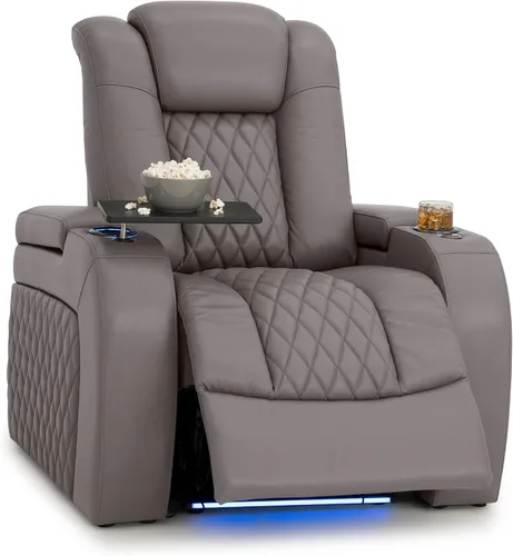 Vista 173 de Seatcraft Asiento de cine en casa Diamante Marrón Reclinable Individual