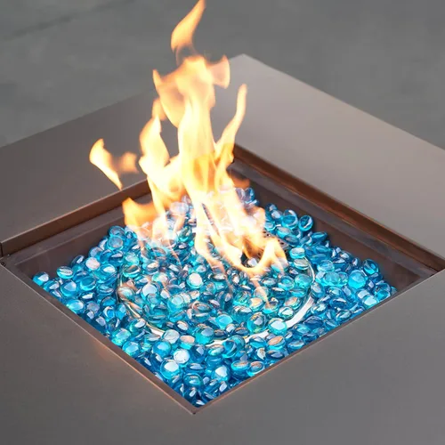 Vista 9 de onlyfire - Perlas de vidrio de fuego de 10 libras para hogueras de propano, rocas de vidrio reflectante de chimenea de 1/2 pulgada, mármoles planos
