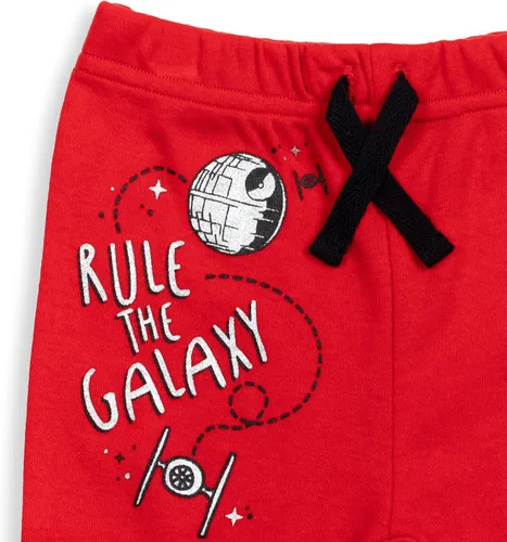 Vista 4 de STAR WARS Darth Vader Stormtrooper C-3PO Chewbacca R2-D2 Baby Yoda Paquete de 2 pantalones deportivos para recién nacidos a bebés, Plateado