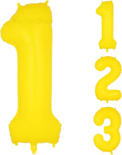 Vista 10 de Globos grandes de papel de aluminio amarillo número 0 de 40 pulgadas, helio grande Mylar Zero globo para decoración de fiesta de cumpleaños