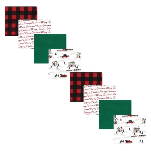 Vista 8 de Hudson Baby Juego de mantas unisex de franela de algodón para bebé, huerto de manzanas, talla única