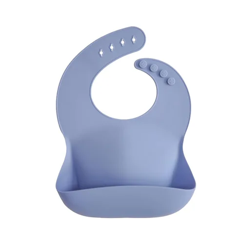 Vista 81 de Mushie - Babero de silicona para bebé, ajustable y resistente al agua (abejas) De 4 a 24 meses, lavable a máquina, correa ajustable