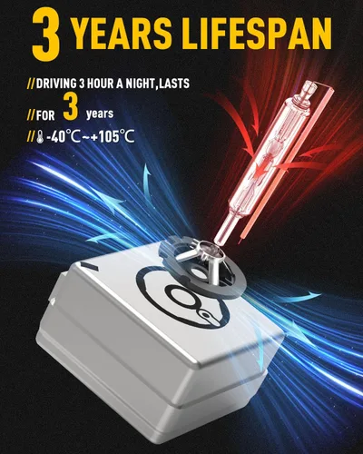 Vista 7 de Bombilla de Faros Delanteros HID Xenón D1S, Bombillas D1S 6000k Blanco Frío, 35W Haz Alto Bajo 66144 66140 85140 85415 Reemplazo de Faro Delantero