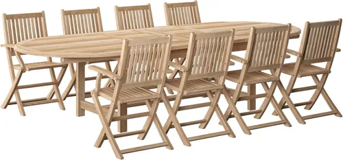 Vista 10 de Amazonia Teak Budapest - Juego de comedor rectangular de teca (7 piezas)
