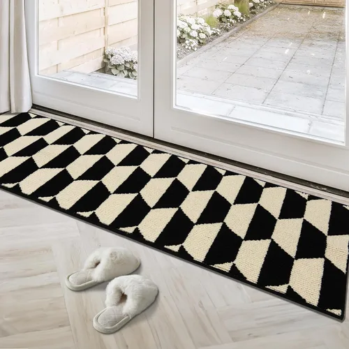 Vista 35 de GRANNY SAYS Tapete para puerta, de 32 x 20 pulgadas, tapete de bienvenida para exteriores, antideslizante, absorbe la suciedad para la entrada