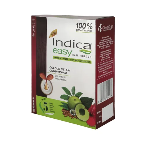 Vista 10 de Indica Easy Shampoo Based Hair Colour Black Pack de 3