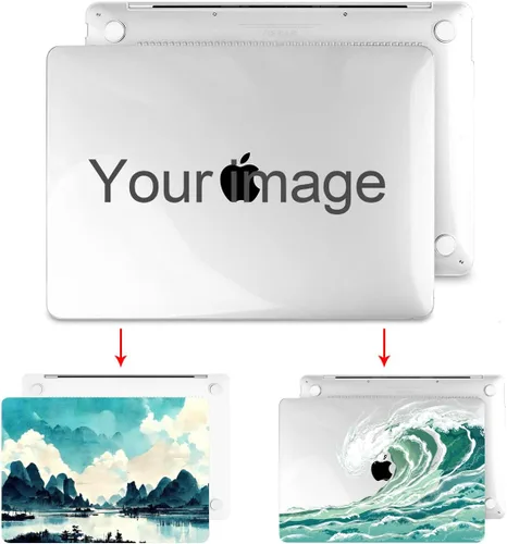 Vista 3 de Batianda Funda personalizable para MacBook Air M1 de 13 pulgadas modelo A2337 A2179 A1932 versión 2021 2020 2019, carcasa rígida pintada en 3D