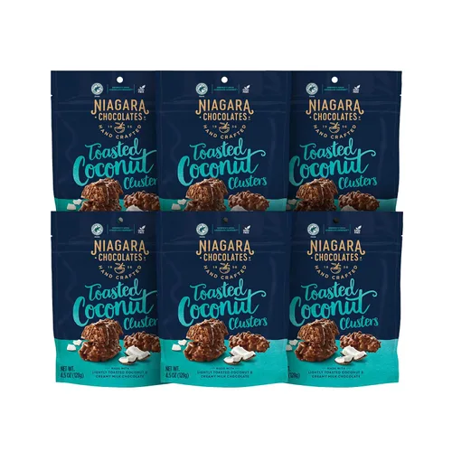 Vista 16 de Niagara Chocolates Tazas de mantequilla de maní de chocolate con leche, paquete de 4 bolsas de pie (4.5 onzas), sin OMG, chocolate premium, hechas a