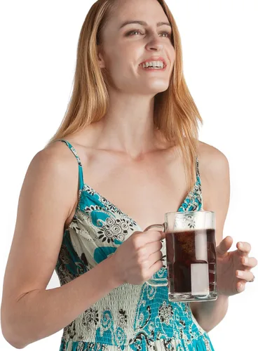 Vista 2 de Anchor Hocking Taza de cerveza de vidrio de 20 onzas, transparente, juego de 6