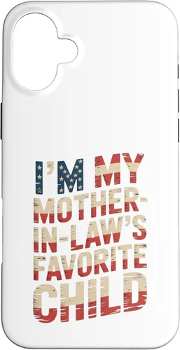 Vista 23 de Im My Mother in Law Favorite Child USA FlagFunny Parent Case for iPhone 16