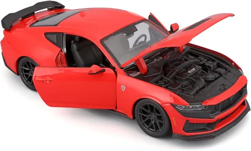 Vista 3 de Maisto 1:24 Edición Especial 2024 Ford Mustang Darkhorse, Azul Vapor