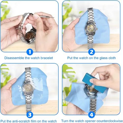 Vista 3 de Watch Battery Replacement Kit, Watch Back Remover for Rotate Open Watch Cover, Watch Opening Tool, Watch Strap Removal, Watch Case Opener with