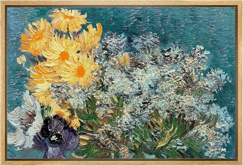 Vista 19 de wall26 Claude Monet - Paseo del acantilado en Pourville - Arte moderno impresionista - Lienzo enmarcado para arte para el hogar, 16 x 24 pulgadas