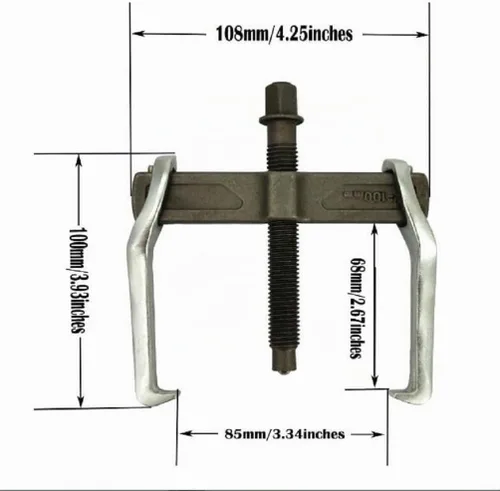 Vista 2 de Extractor de 2 garras, extractor de engranajes de 2 garras para la extracción de polea, volante y cojinete, extractor de engranajes pequeños (10 cm)