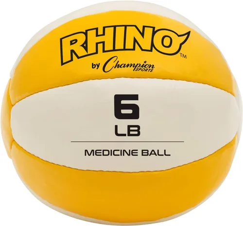 Vista 13 de Champion Sports Leather Medicine Balls – Durable Weighted Balls for Strength, Core & Conditioning Training
