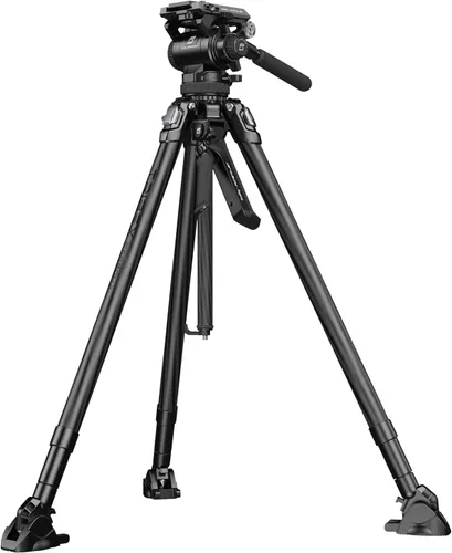 Vista 12 de SmallRig AD-80 FreeBlazer - Sistema de trípode de video resistente, 75 pulgadas de alto, cabezal fluido, ajuste de altura de un solo paso, placa QR