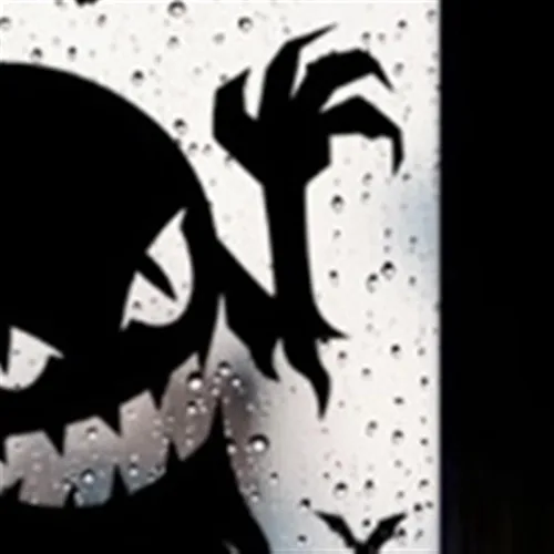 Vista 2 de VEMART Costume Props, Halloween Giant Ghost Monster Ghost Shadow Window Sticker Witch Death Bat Skeleton Helloween Party Decor Sticker