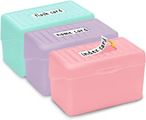 Vista 7 de H4D Soporte para tarjetas de índice de 3 x 5, estuche organizador de caja de tarjetas de índice, soporte para tarjetas de notas flash de 3 x 5, 2