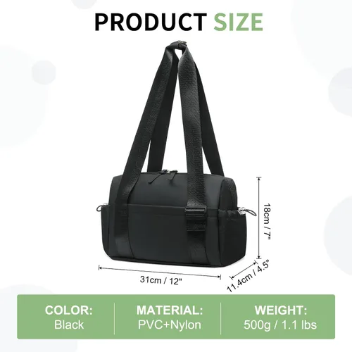 Vista 3 de Mini bolsa de gimnasio para mujeres y niñas, bonita bolsa de gimnasio con compartimento húmedo, impermeable para yoga, viajes, entrenamiento, bolsa