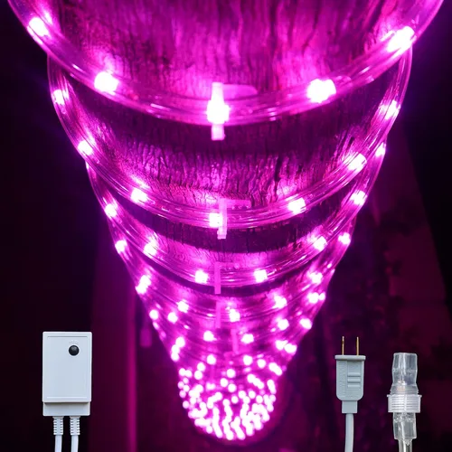 Vista 10 de Russell Decor Cuerda de luces LED con controlador regulable de 4 niveles para Navidad, 4 de julio, Día de los Caídos, decoración de vacaciones