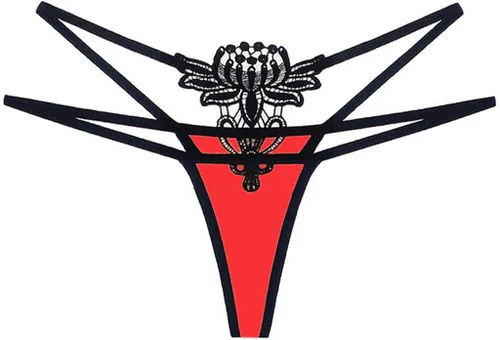 Vista 9 de Bragas - Bragas para mujer, sexy, tanga, palabra, encaje, lencería solitaria
