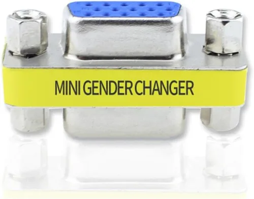 Vista 3 de WOVTE DB9 hembra a hembra Mini cambiador de género adaptador de conector conector paquete de 2 (VGA/SVGA 15/15)