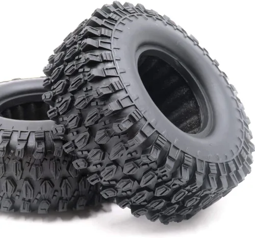 Vista 2 de HOBBYSOUL Neumáticos RC de 1.9 pulgadas de Goma Blanda de Altura 108mm / 4.25 pulgadas para RC Axial SCX10 y Otros Camiones de Barro de Escala 1/10