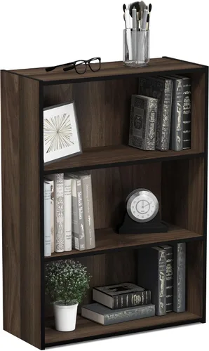 Vista 63 de Furinno LUDER - Estantería de libros, estantería moderna de 2 niveles, estantería abierta de 9 x 16 x 21, para sala de estar, dormitorio, oficina