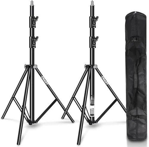 Vista 8 de EMART Soporte de Luz Resistente de 8.5 pies, Acolchado con Resorte, Construcción de Aleación de Aluminio, Trípode de Estudio de Foto y Video