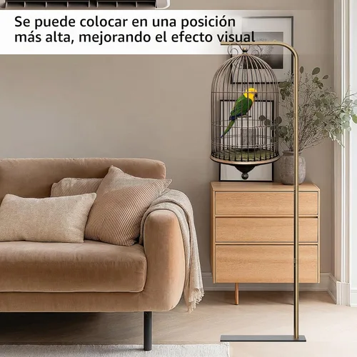 Vista 4 de Jaula colgante para pájaros de 67 pulgadas, soporte de jaula para pájaros