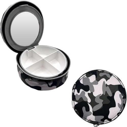 Vista 13 de EZY DOSE Pastillero de farmacia de bolsillo rígido, con bolsa con cremallera, diseño fácil de usar, portátil y perfecto para el uso diario, 8 Negro