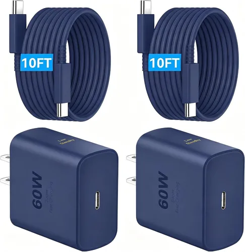 Vista 8 de 60W Super Fast Charger USB C, Type C Android Phone Charger Fast Charging Negro