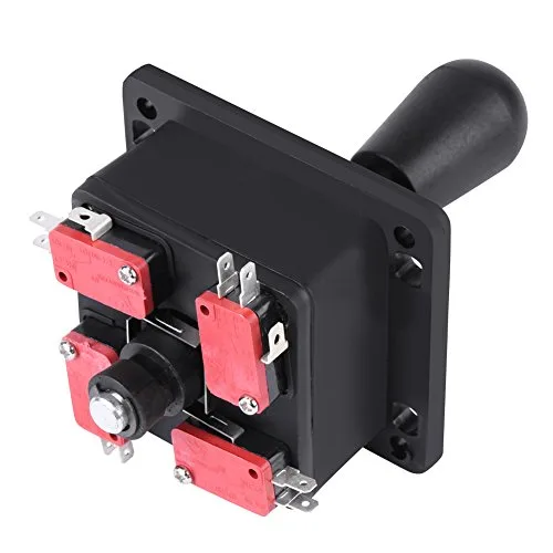 Vista 5 de Walfront Joystick Arcade, joystick duradero de estilo americano de 48 vías con piezas de repuesto de microswitch para máquina de juegos de arcade