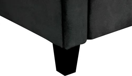Vista 6 de Harper & Bright Designs Sofá individual tapizado de terciopelo con respaldo copetudo con botones, sillón moderno para sala de estar, color negro