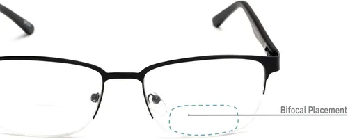 Vista 2 de Readers.com Reading Glasses: The Polk Bifocal rectangle Style for Men and Women