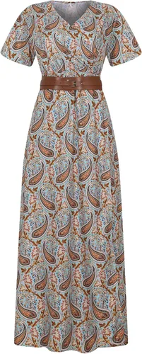 Vista 4 de FQZWONG Vestidos para mujer 2023 para vacaciones en la playa, casual, elegante, de manga corta, sexy, para fiesta, club, vestido de salida