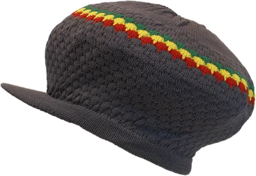 Vista 25 de Shoe String King SSK Rasta Knit Tam Hat Dreadlock Gorra con múltiples diseños y tamaños.