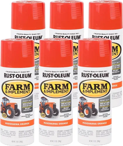 Vista 71 de Rust-Oleum Farm & Implement 280176 - Pintura esmaltada, galón, naranja (Allis Chalmers Orange)