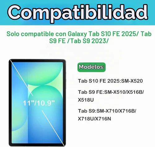 Vista 3 de ProCase Funda protectora para Galaxy Tab S10 FE 2025 / S9 FE 10.9 pulgadas / Tab S9 11 pulgadas 2023, cubierta inteligente de soporte delgado